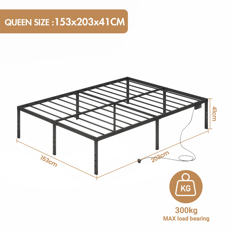 Advwin  Bed Frame with Charging Station