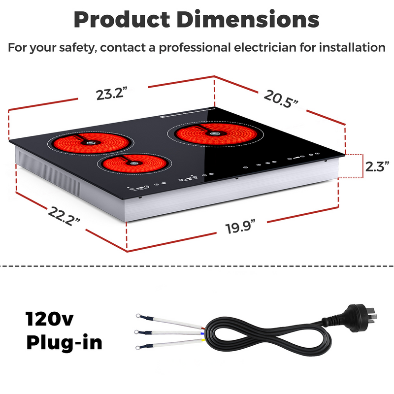 Advwin 5200W Commercial Induction Cooktop