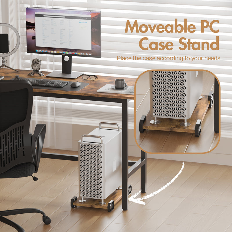 Advwin L-Shaped Corner Desk with Laptop Stand