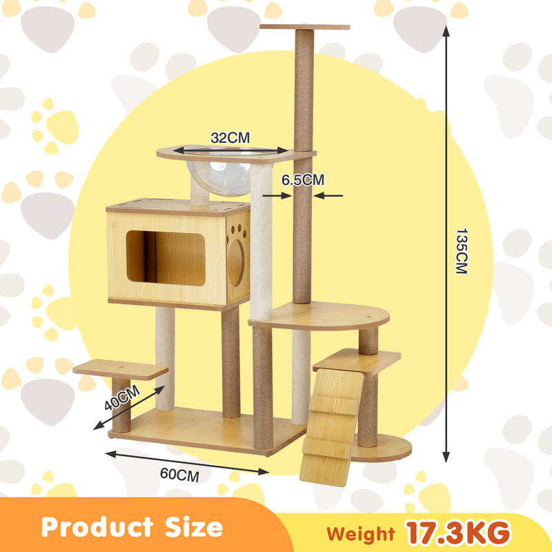 Advwin 135cm Multi-Level Cat Tree Tower