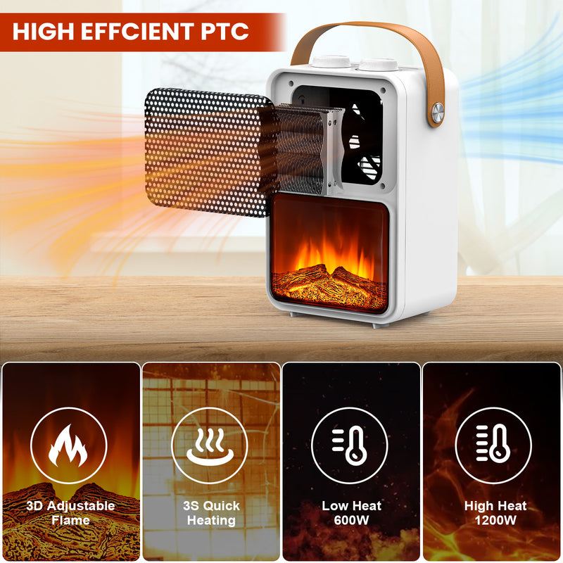 Advwin Portable Heater Electric Fireplace Heater