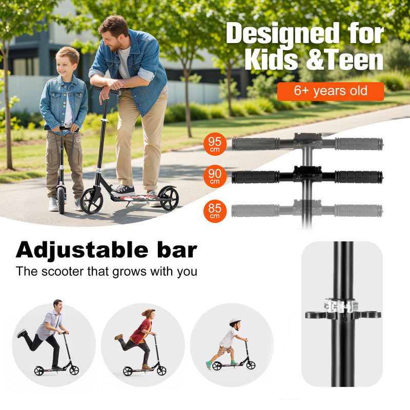 Advwin Kick Scooter Folding Scooter 3 Adjustable Height