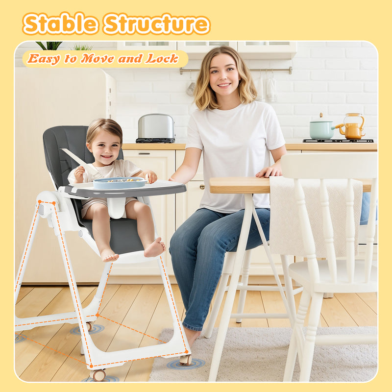 Advwin 3-in-1 Folding Baby High Chair