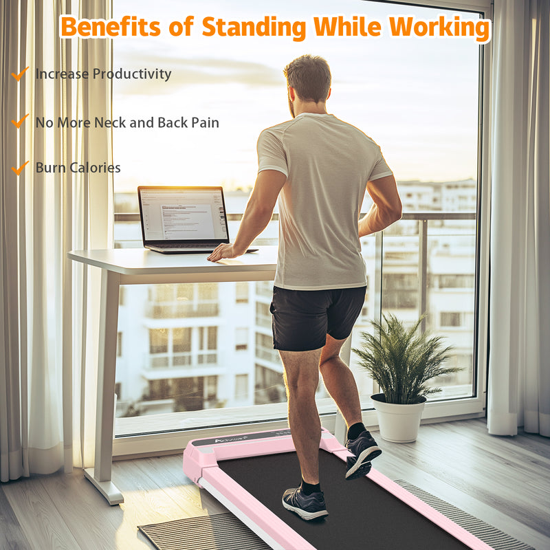 Advwin Walking Pad Under Desk Treadmill for Home Pink(Pre-order)