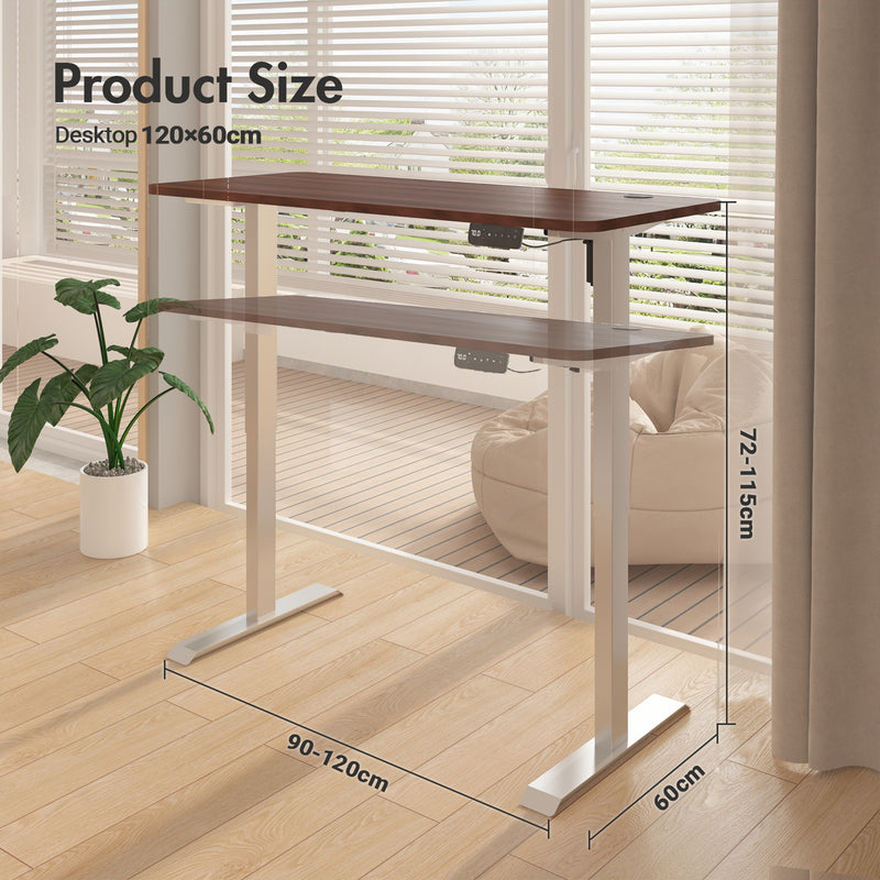 Advwin Electric Standing Desk Height Adjustable 120cm