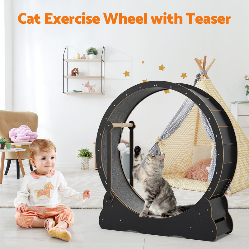 Advwin 2 in 1 Cat Exercise Wheel with Teaser