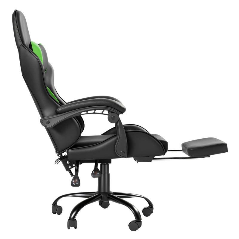 Advwin Gaming Chair Massage Lumbar with Footrest