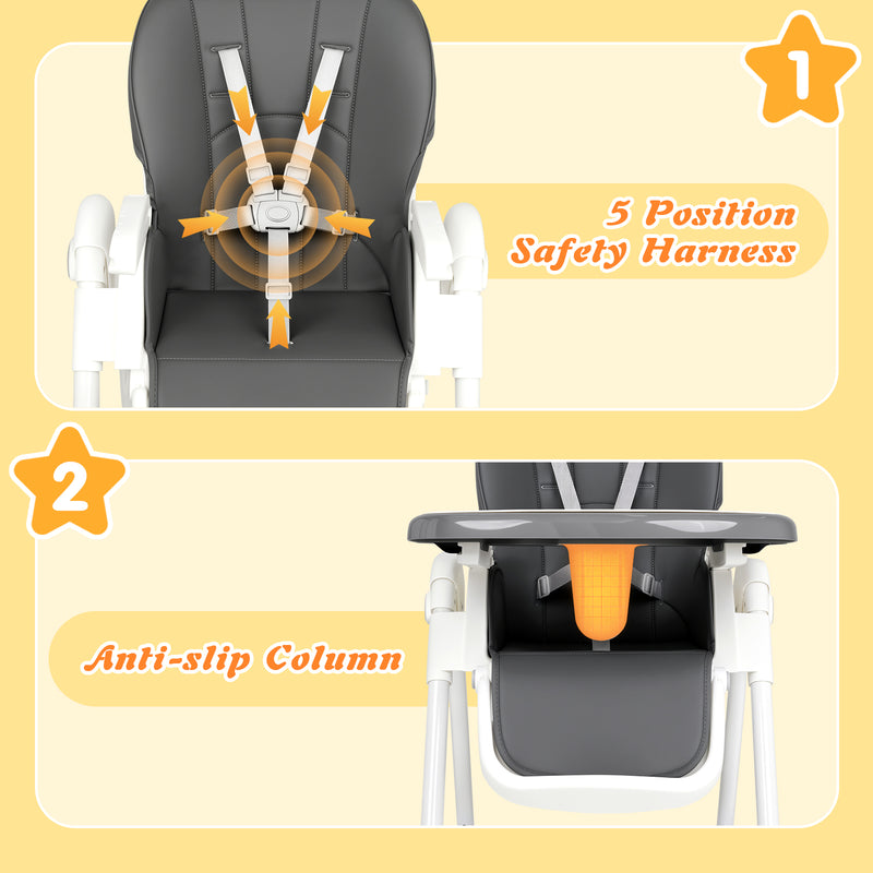 Advwin 3-in-1 Folding Baby High Chair