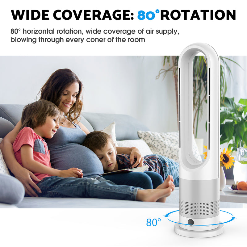 Advwin Bladeless Tower Fan 2 in 1 Electric Fan Heater