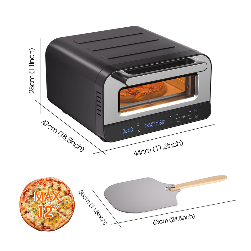 Advwin Countertop Pizza Oven 1700W Electric Pizza Maker