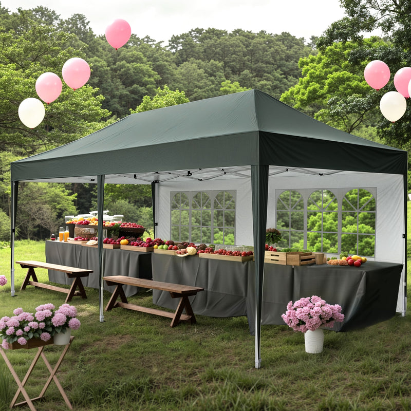 Advwin 3×6m Pop Up Canopy Tent with 6 Sidewalls