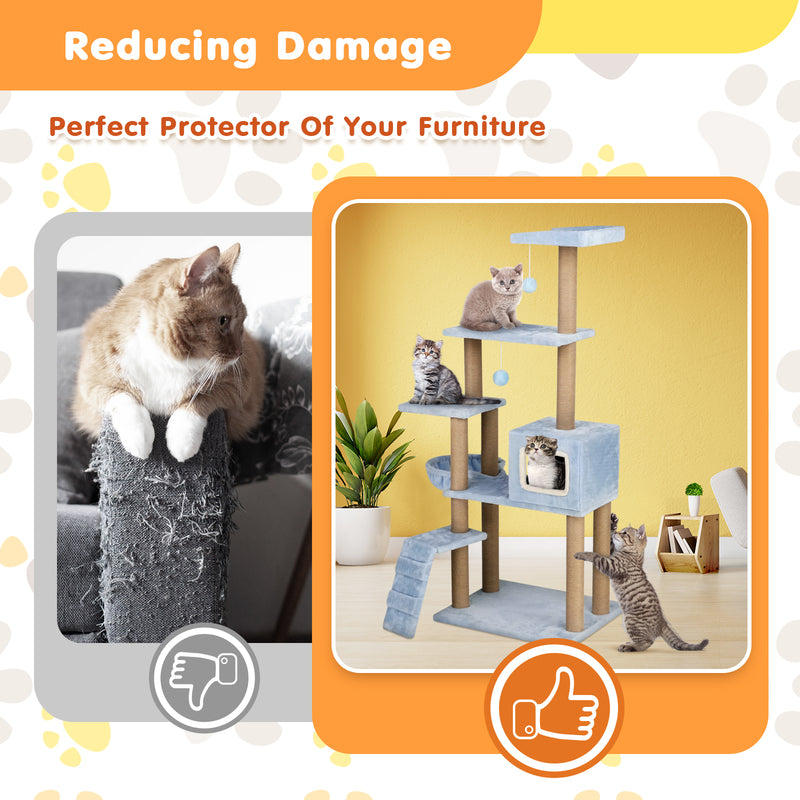 Advwin 150cm Cat Tree Scratching Post Scratcher