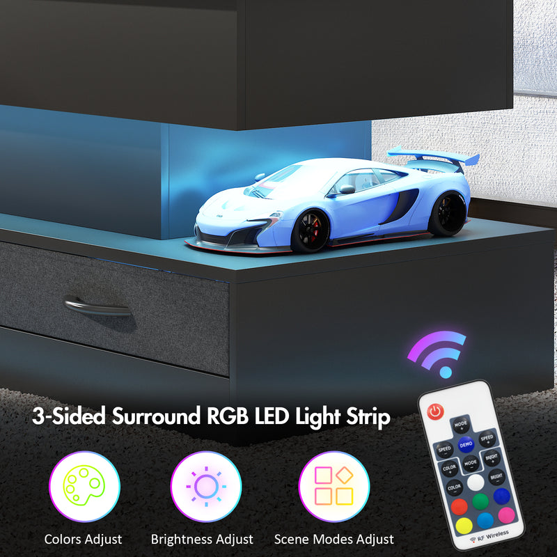 Advwin Lift Top Coffee Table with LED Lights