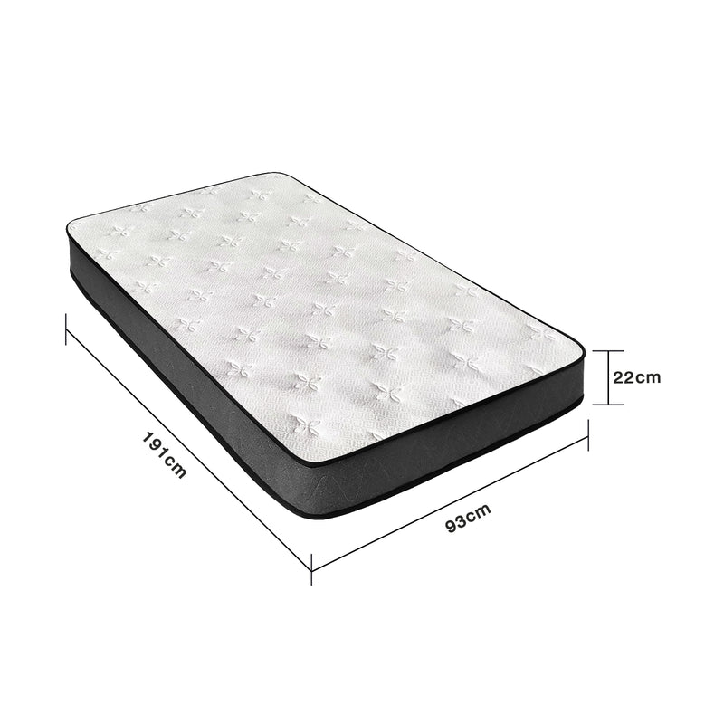 Advwin Mattress S/D/Q Medium Firm Bed Top 22cm