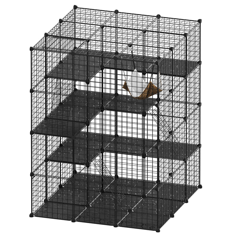 Advwin Large 4 Tier Cat Cage Pet Playpen Cat Kennel