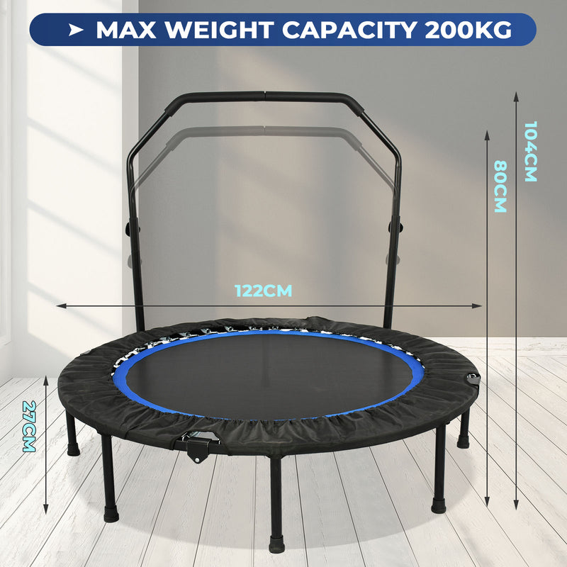 Advwin 48" Mini Trampoline with Anti-Slip Dumbbell