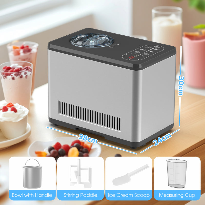 Advwin 1.5L Ice Cream Maker Machine No Pre-Freezing