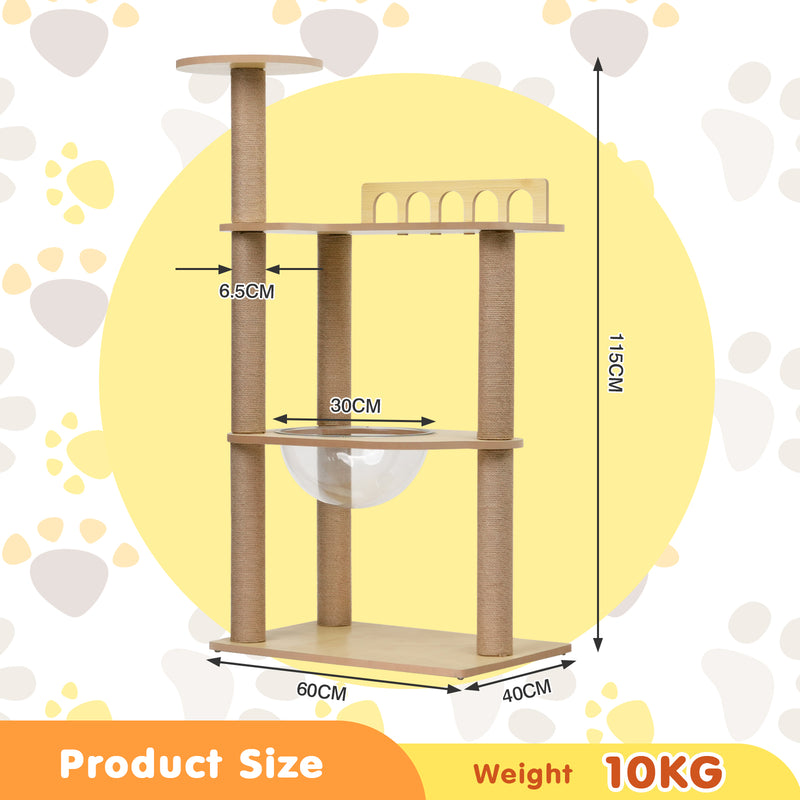 Advwin 115cm Cat Tree Tower Scratching Post Scratcher