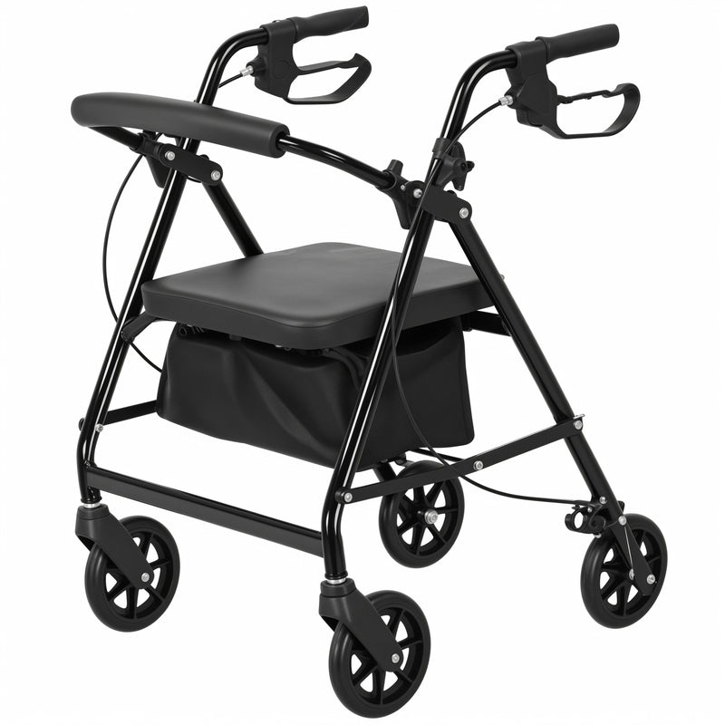 Advwin 4 Wheels Rollator Walker Foldable