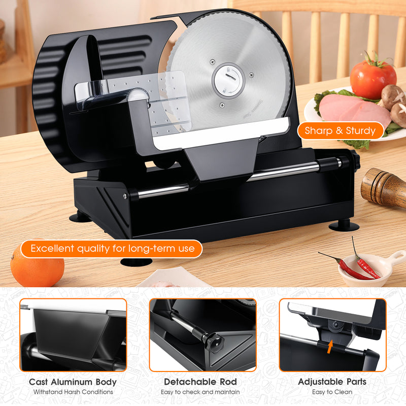 Advwin Electric Meat Slicer 7.5" Food Slicer