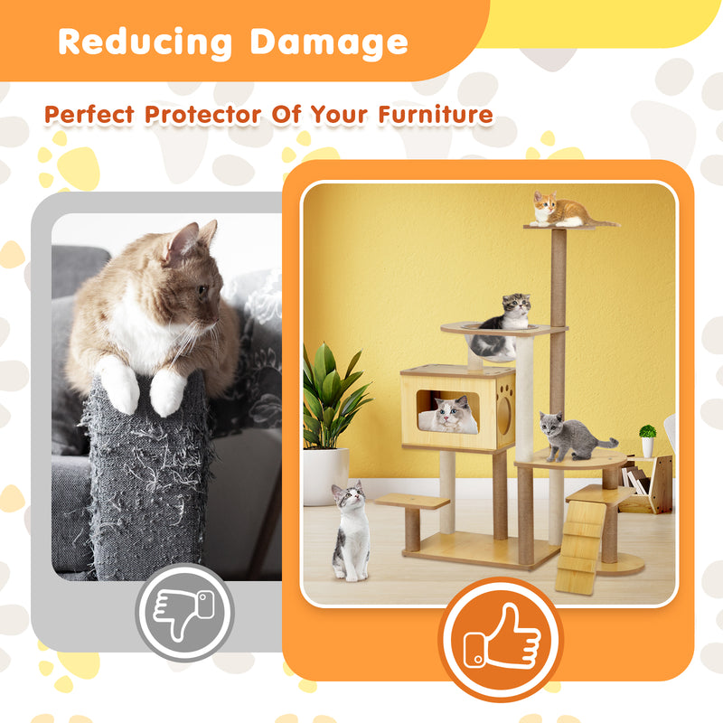 Advwin 135cm Multi-Level Cat Tree Tower