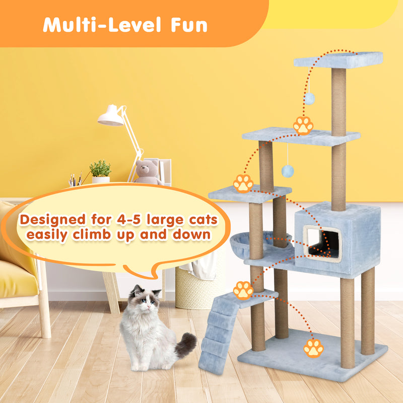 Advwin 150cm Cat Tree Scratching Post Scratcher