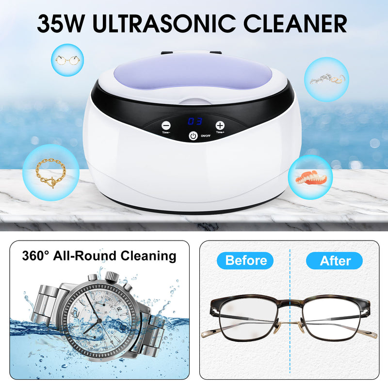 Advwin Ultrasonic Cleaner 650ml Jewelry Cleaner Machine