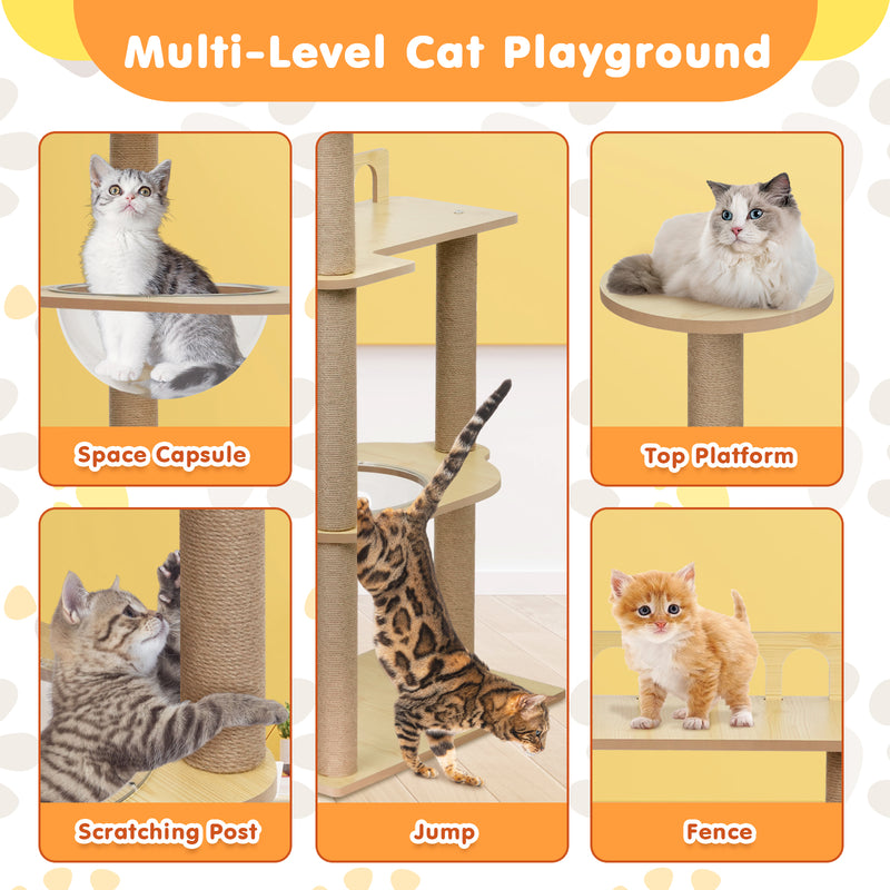 Advwin 115cm Cat Tree Tower Scratching Post Scratcher