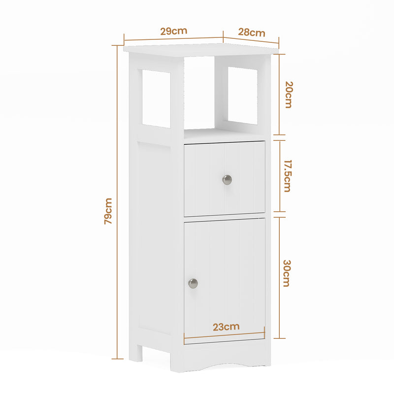 Advwin Bathroom Floor Cabinet with Drawer