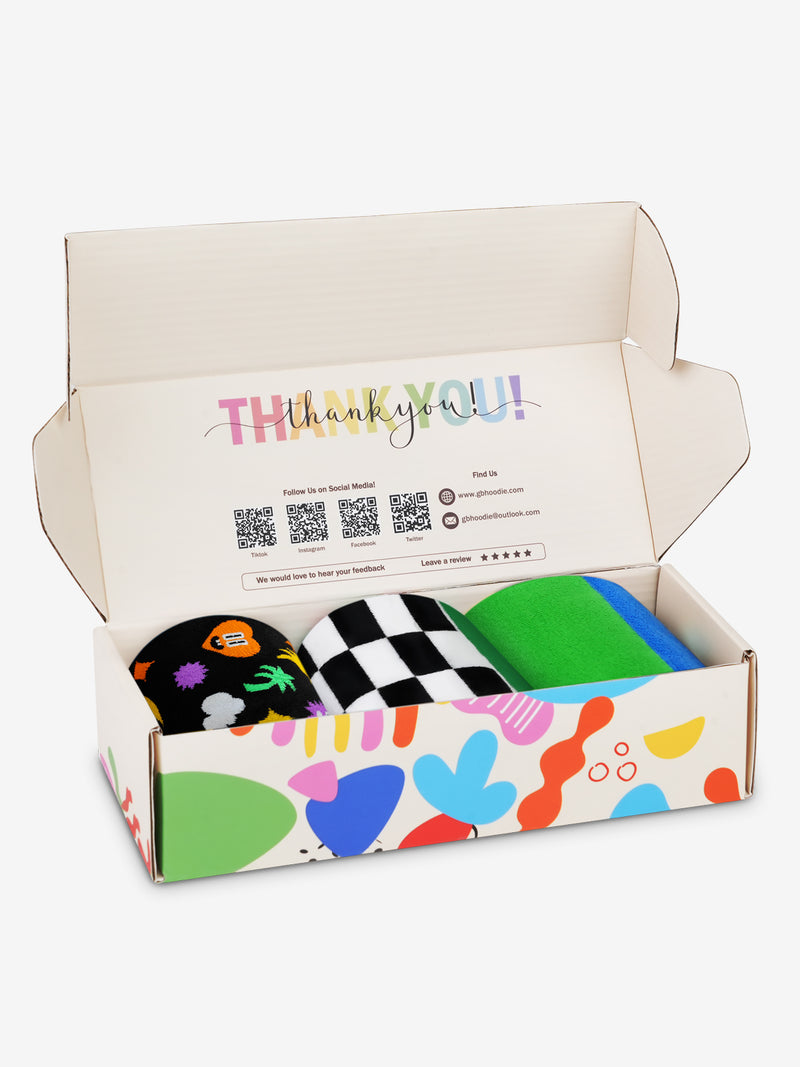 Advwin 2/3-Pair Colorful Funky Socks Gift Box