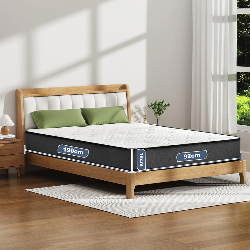 Advwin Mattress Single Medium Firm Bed Top 18cm