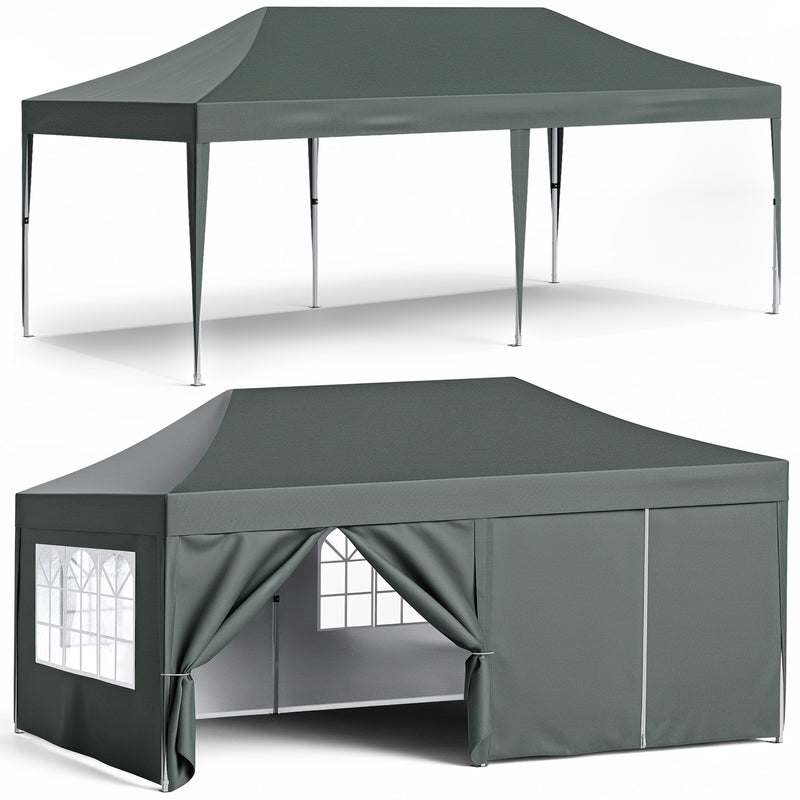 Advwin 3×6m Pop Up Canopy Tent with 6 Sidewalls