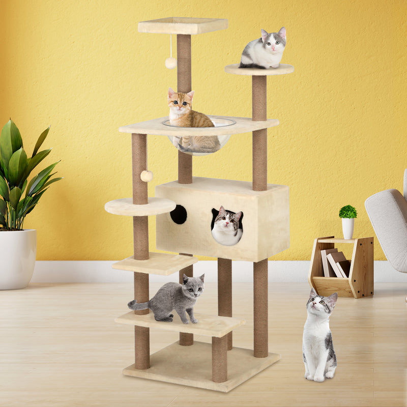 Advwin 153cm Cat Scratching Post Cats Tower Condo