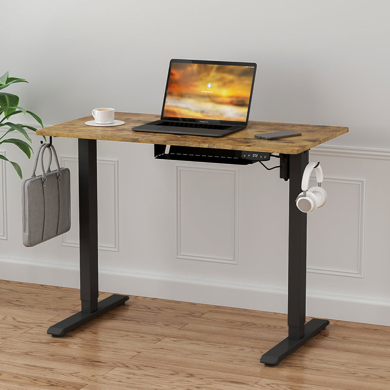 Advwin Electric Standing Desk Height Adjustable 100cm Black