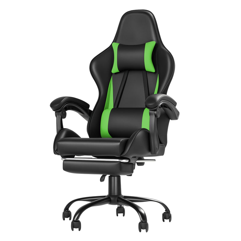 Advwin Gaming Chair Massage Lumbar with Footrest