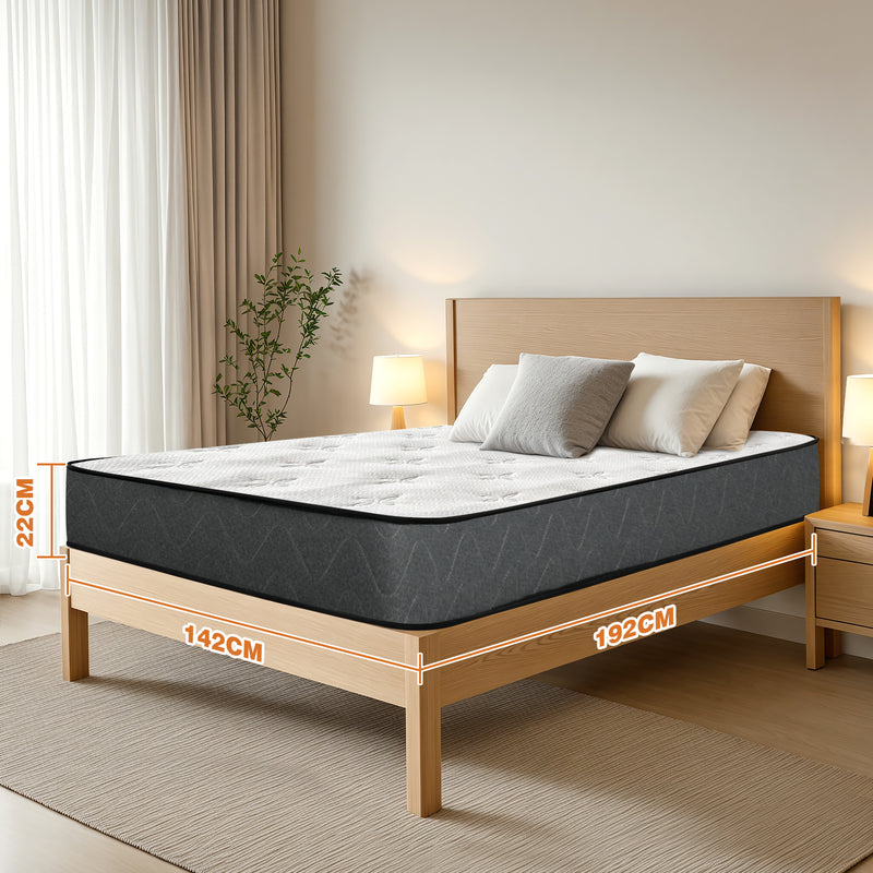 Advwin Mattress S/D/Q Medium Firm Bed Top 22cm