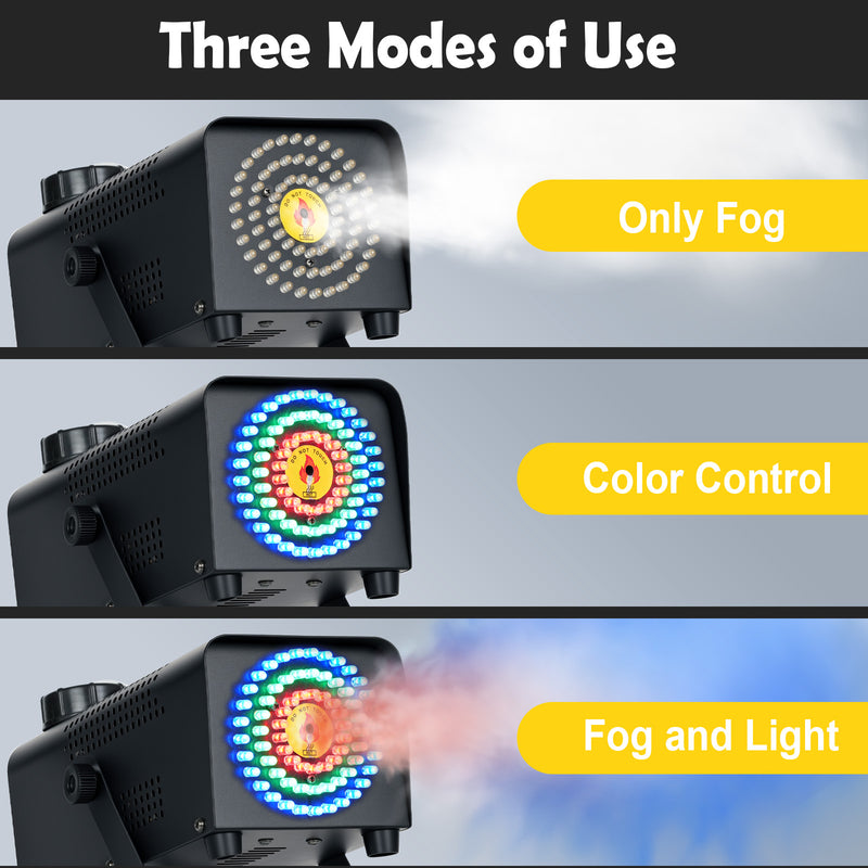 Advwin Fog Machine with12 RGB Colorful and 4 Effect