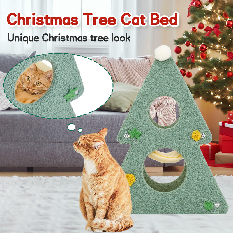 Advwin Cat Bed Cat Tower Xmas Tree Hammocks