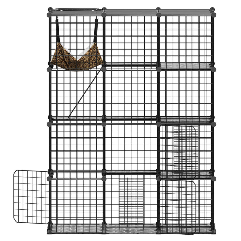 Advwin Large 4 Tier Cat Cage Pet Playpen Cat Kennel