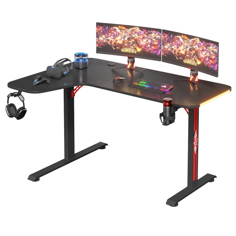 Advwin L Shape Gaming Corner Desk 140cm