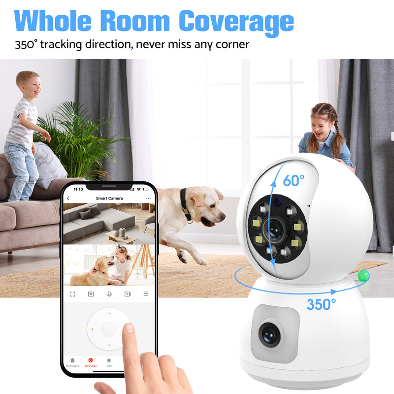 Advwin 1080P HD WiFi Indoor Camera with Dual Lens