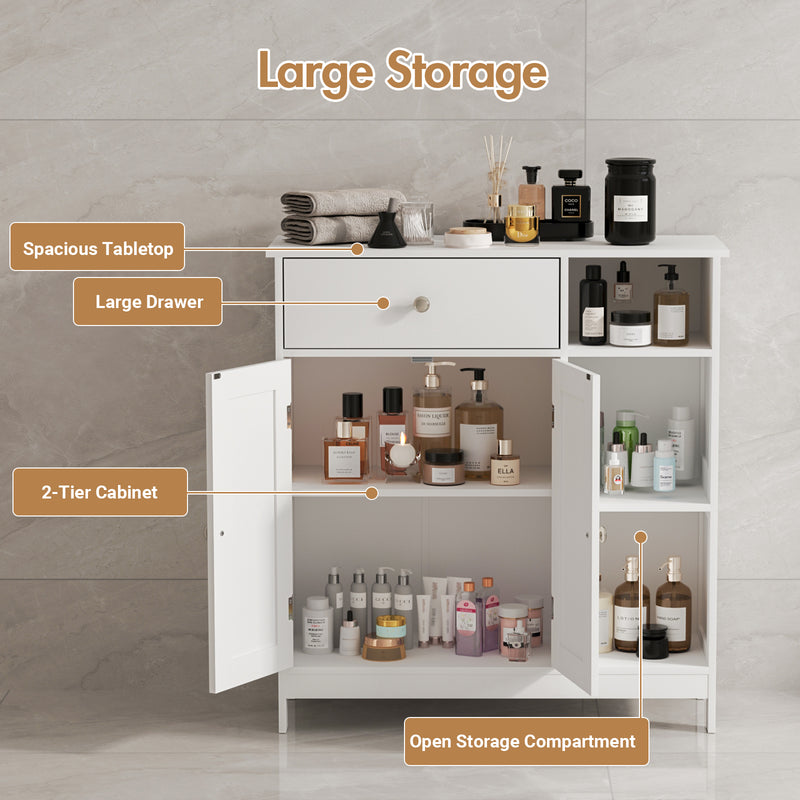 Advwin Bathroom Floor Cabinet Storage Cabinet