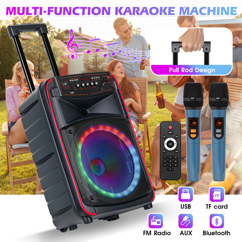 Advwin Karaoke Machine Portable Bluetooth Karaoke Speaker