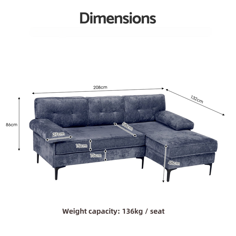 Advwin Sofa 3 Seaters Sofa L Shape