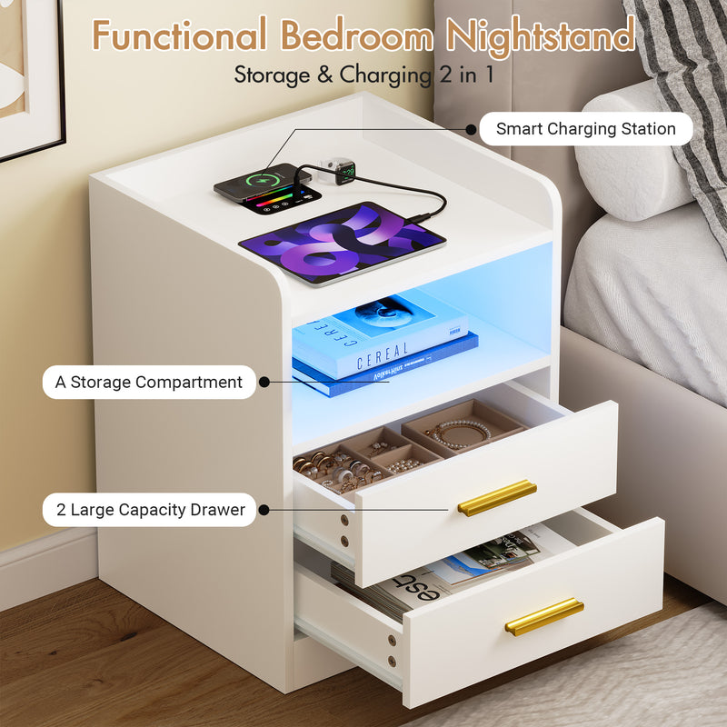 Advwin Bedside Table with Human Induction Night