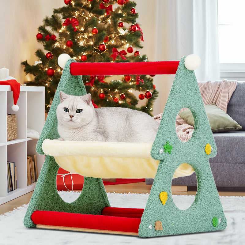 Advwin Cat Bed Cat Tower Xmas Tree Hammocks