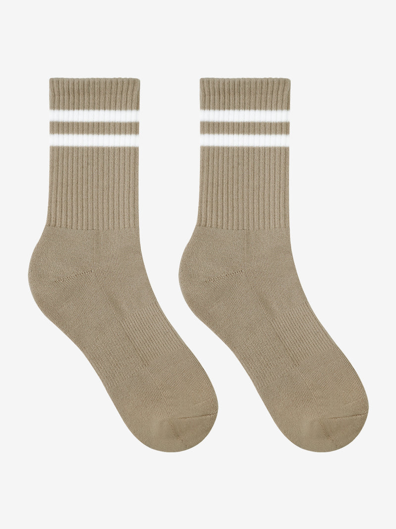 Advwin Double Striped Crew Socks for Men & Women