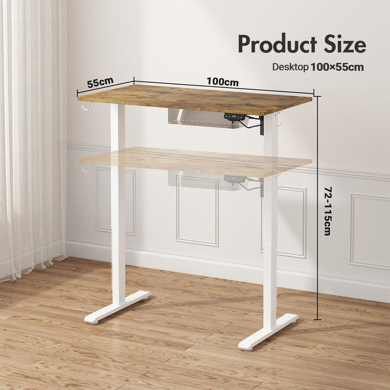 Advwin Electric Standing Desk Height Adjustable 100cm